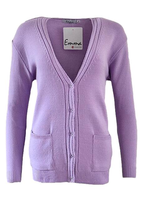 Emma Sky Blue V Neck Pocket Cardigan